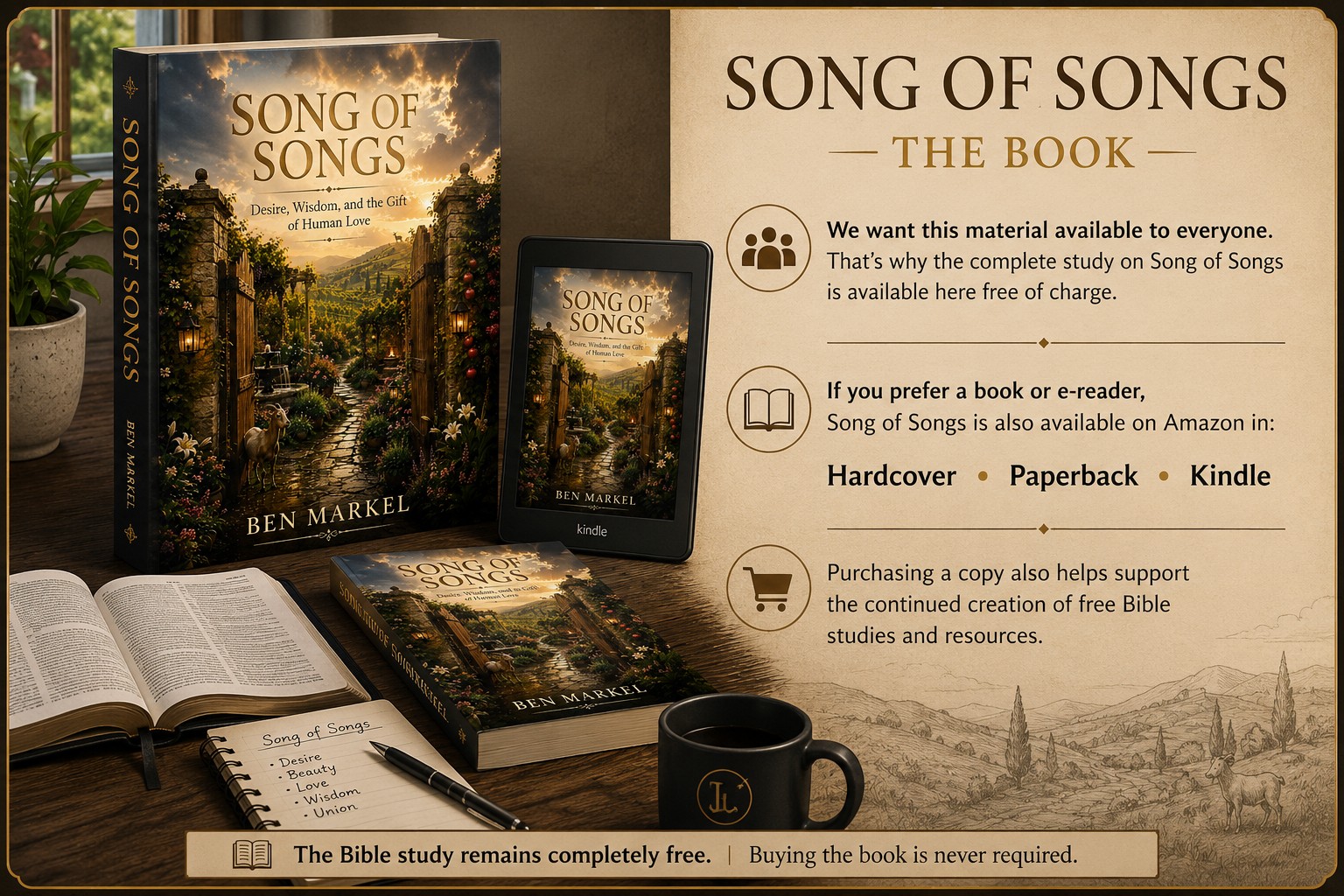 Song of Songs book available in hardcover, paperback, and Kindle on Amazon